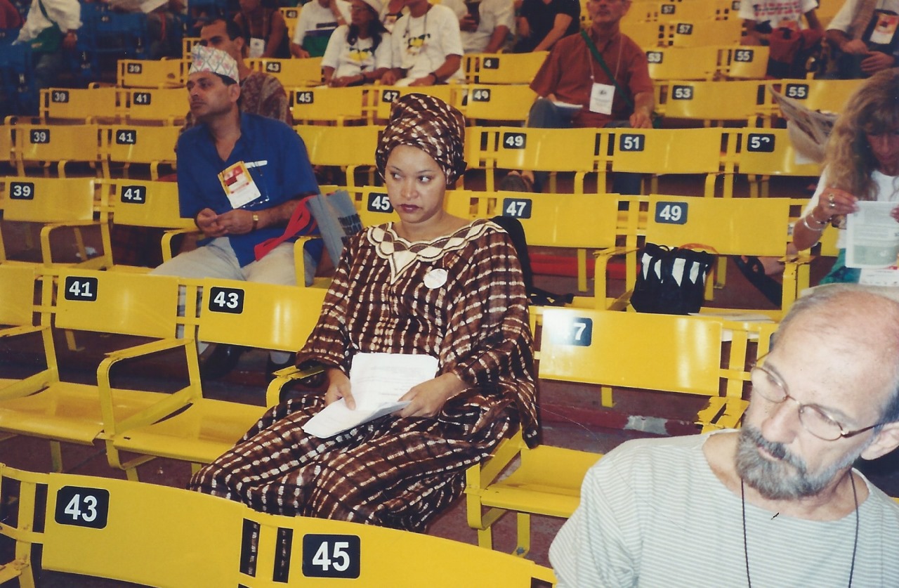 Marinela Cerqueira no Tribunal Mundial do Fórum Social Mundial, Porto Alegre 2002